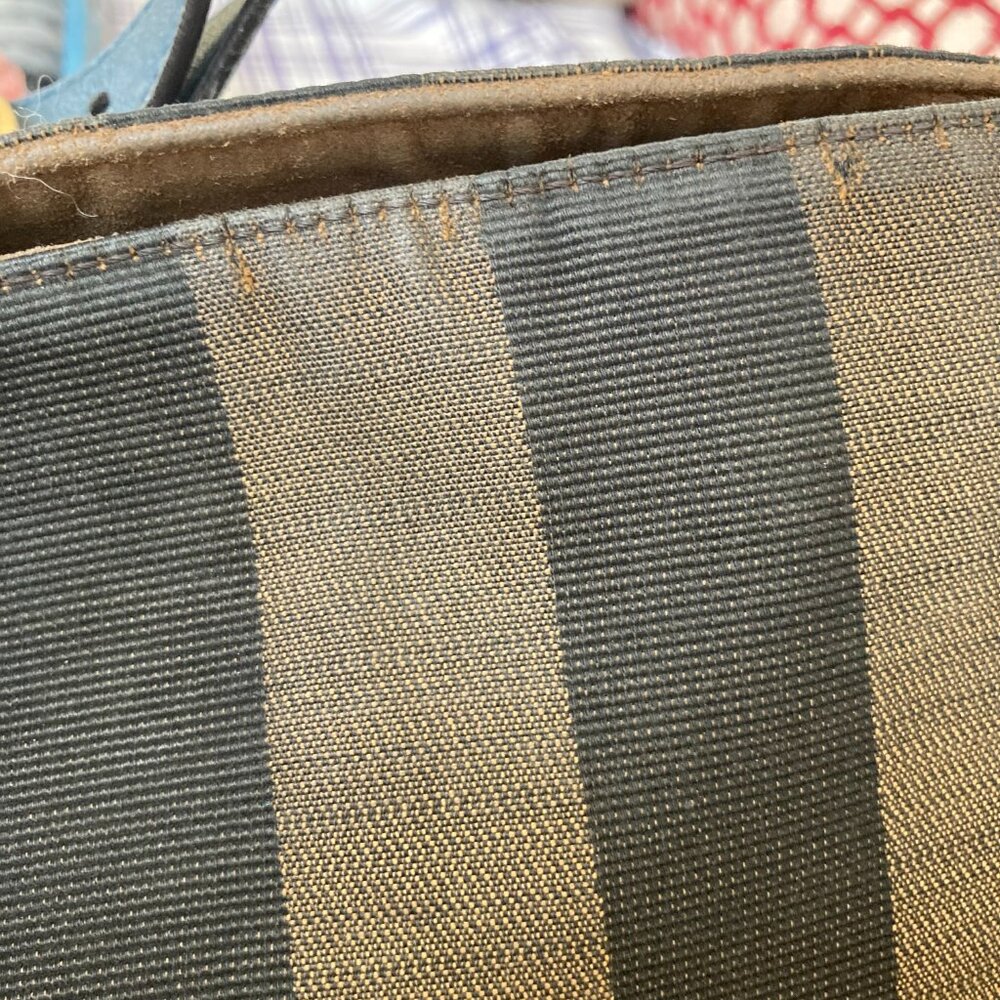CLASSIC Fendi Pequin Borsa Hobo Shoulder Bag Pequin Stripes w/Authenticity Card - Picture 9 of 16